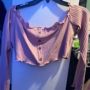 Long sleeve crop top